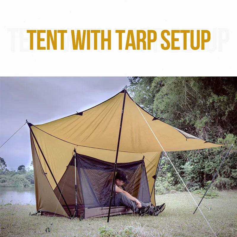 OneTigris Outdoor Mesh Inner Tent 1 person Camping Shelter With Waterproofed Tent Bathtub Floor For Hiking Survivalists Hunting