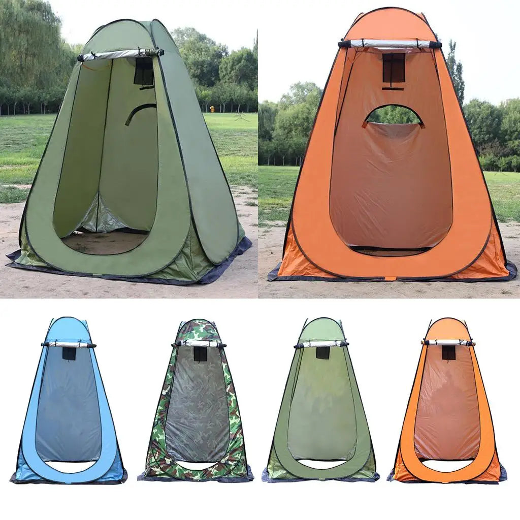 Outdoor Shower Tent Beach Tent Camping Tent for 1 Person Single Layer Waterproof Tents Carry Bag