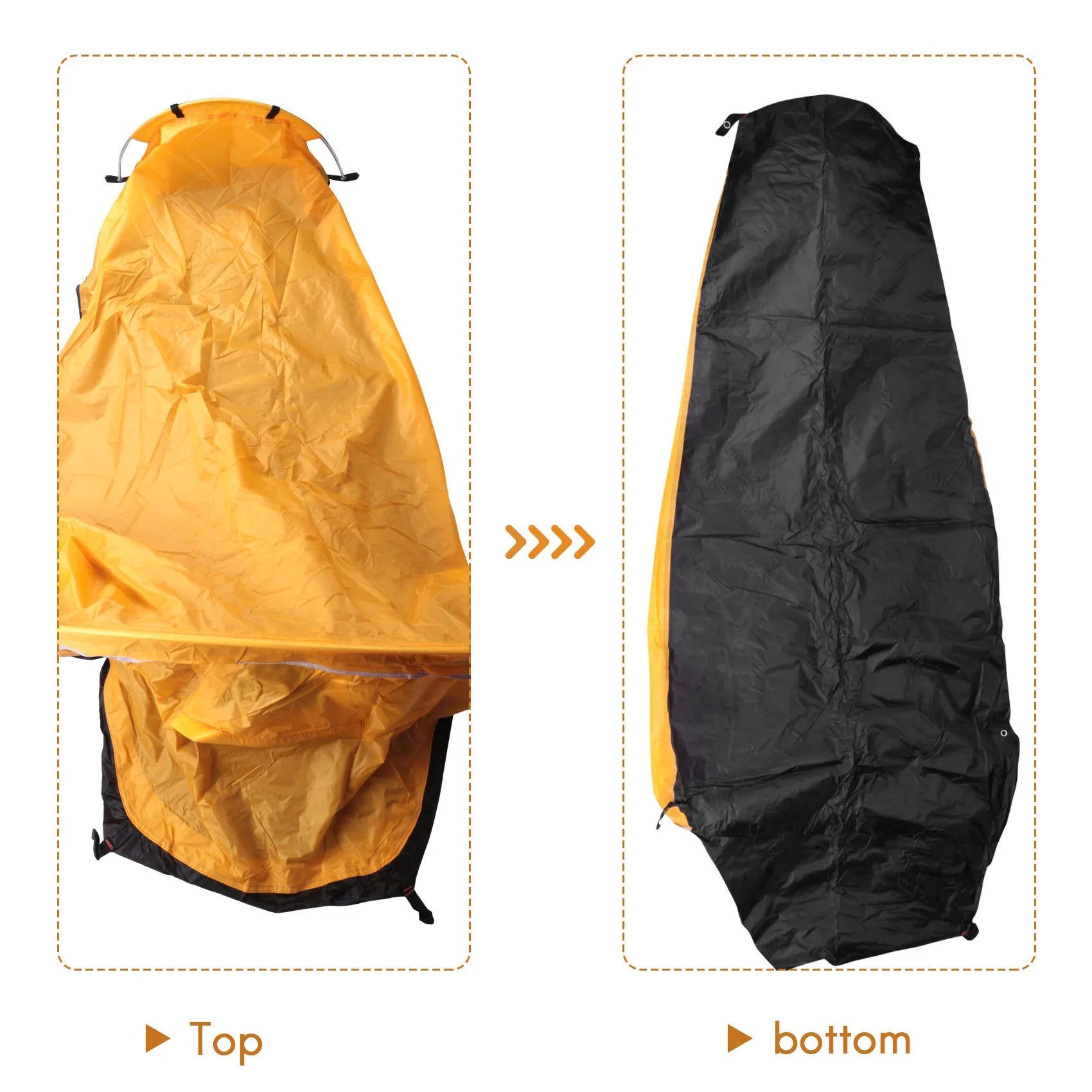 AU-Ultralight Bivvy Tent Single Person Backpacking Bivy Tent Waterproof Bivvy Sack For Outdoor Camping Survival Travel